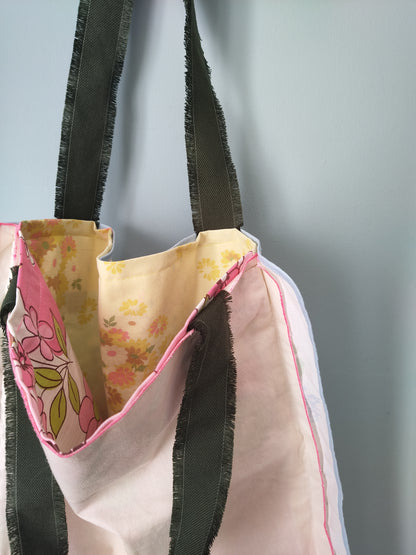 Mid-century Florals | Vintage Textile Tote
