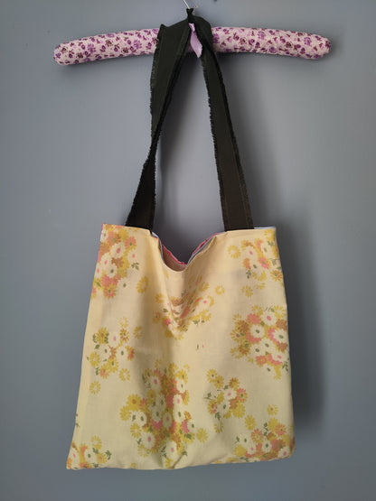 Mid-century Florals | Vintage Textile Tote
