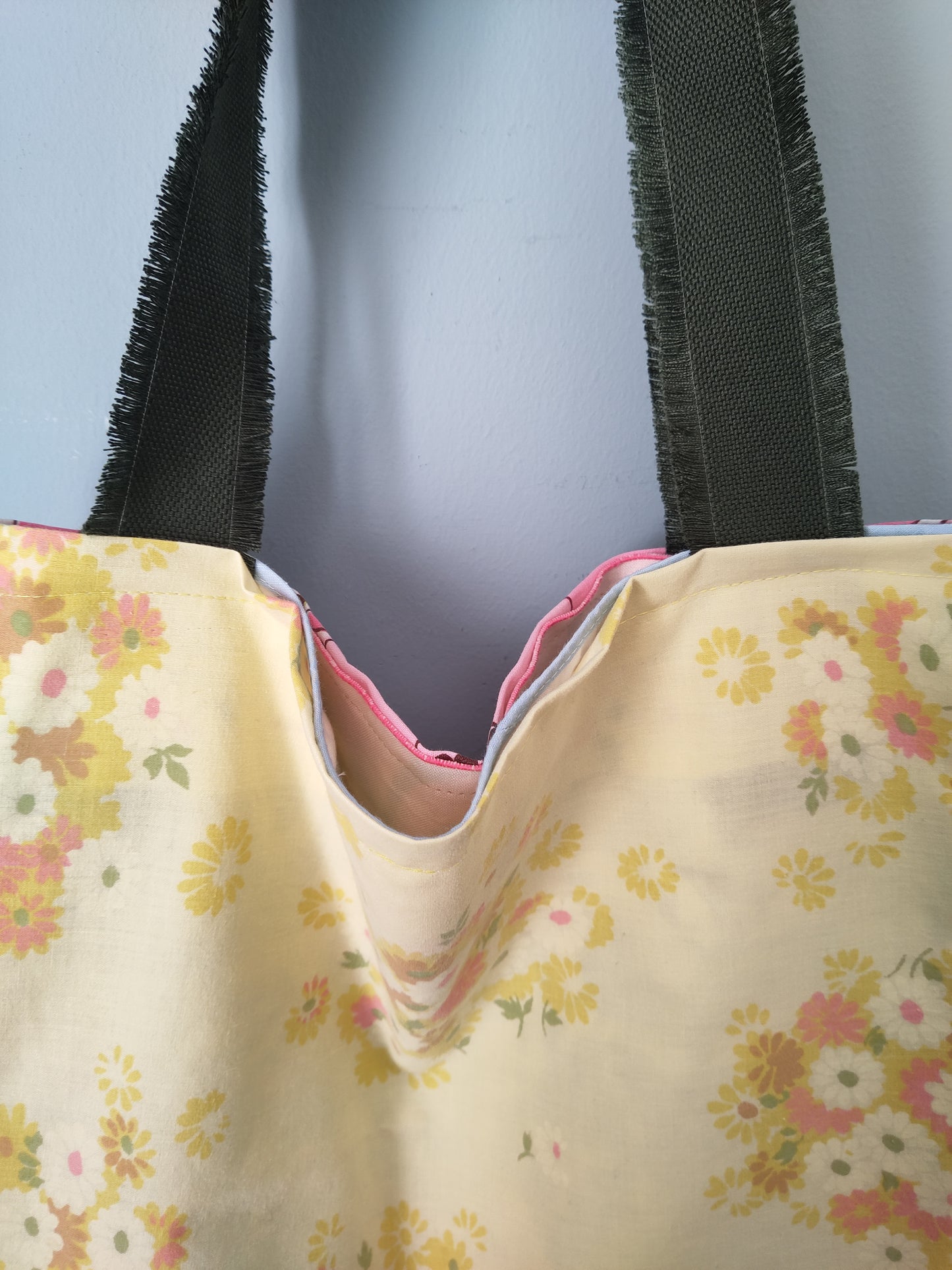 Mid-century Florals | Vintage Textile Tote
